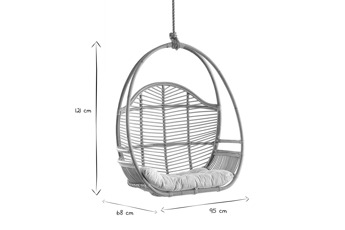 Fauteuil suspendu en rotin GALON