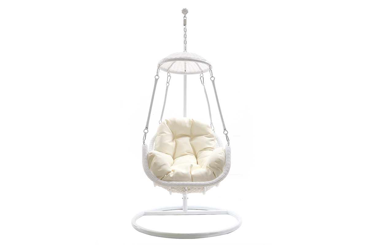 Fauteuil suspendu metal blanc BALI