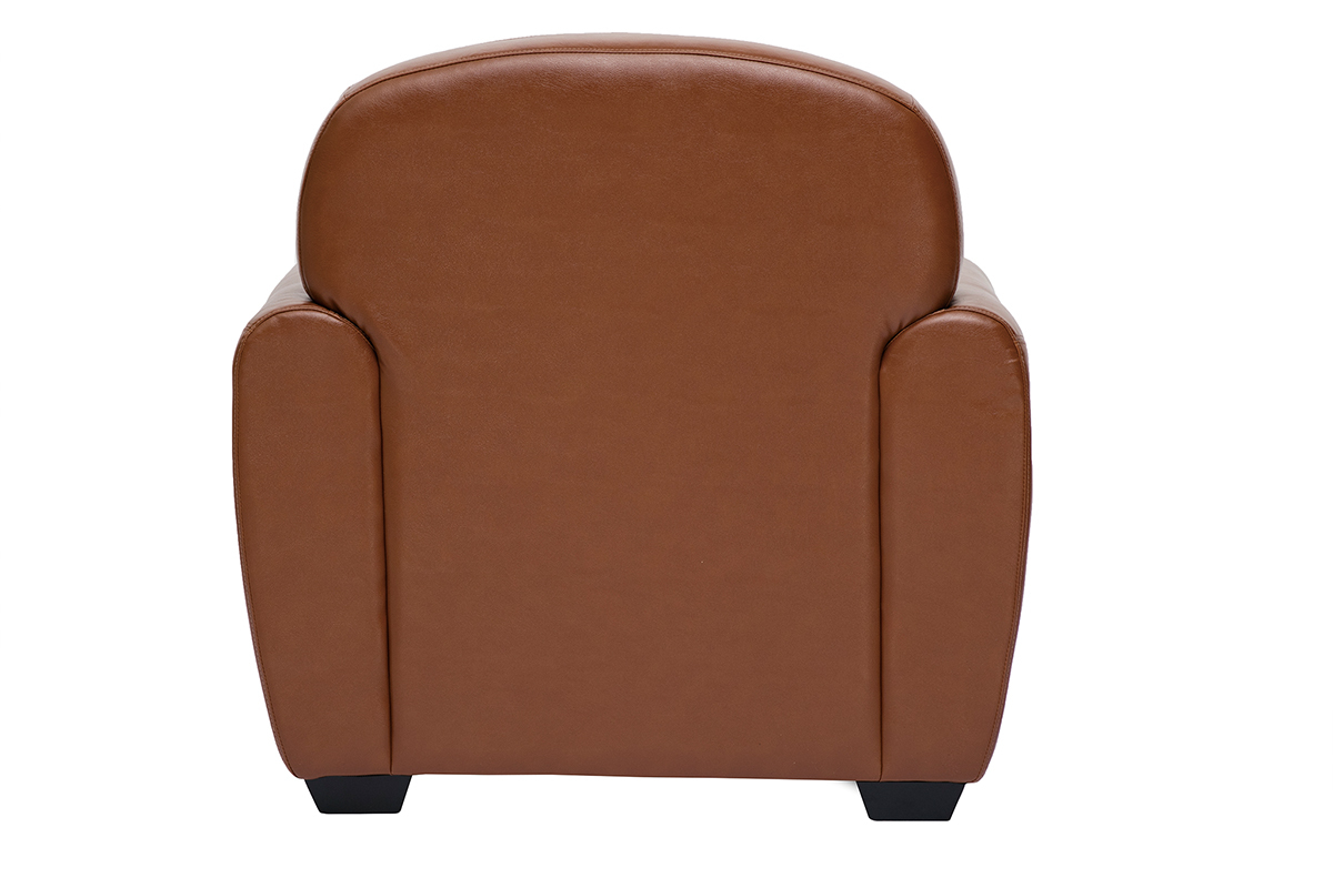 Fauteuil vintage cuir marron CLUB