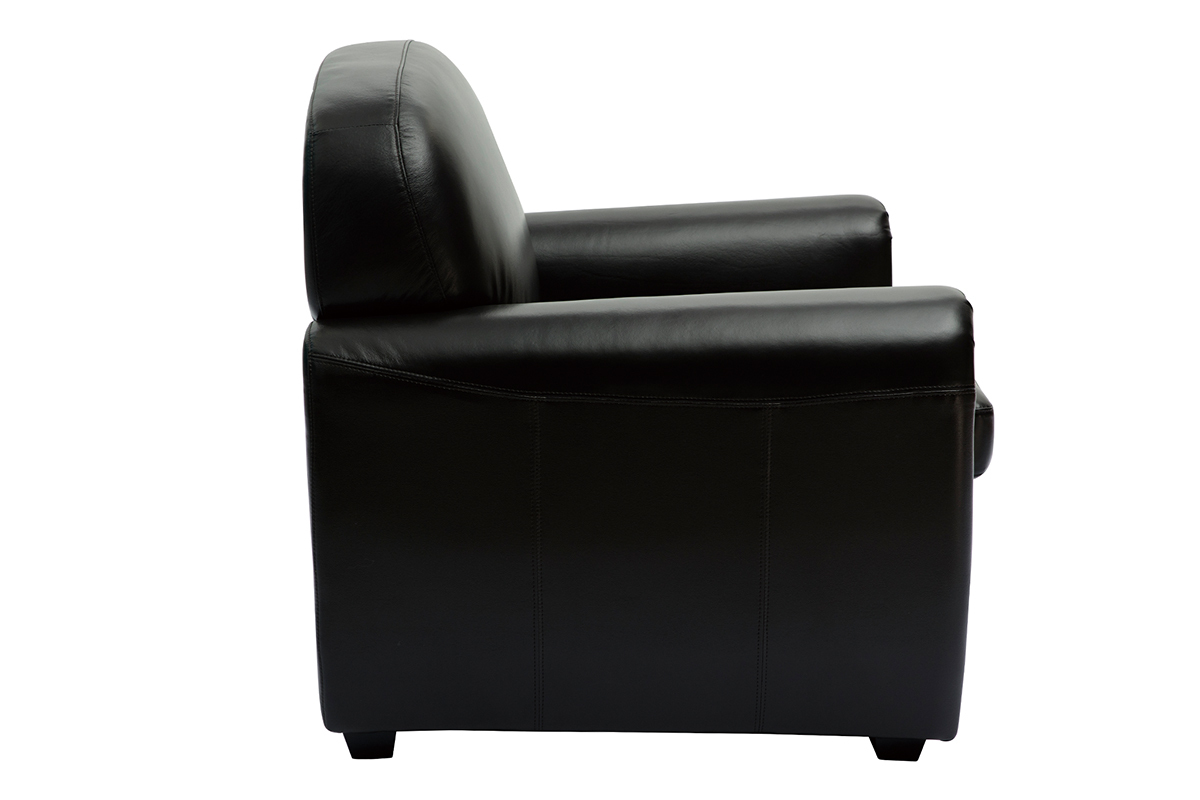 Fauteuil vintage cuir marron fonc CLUB