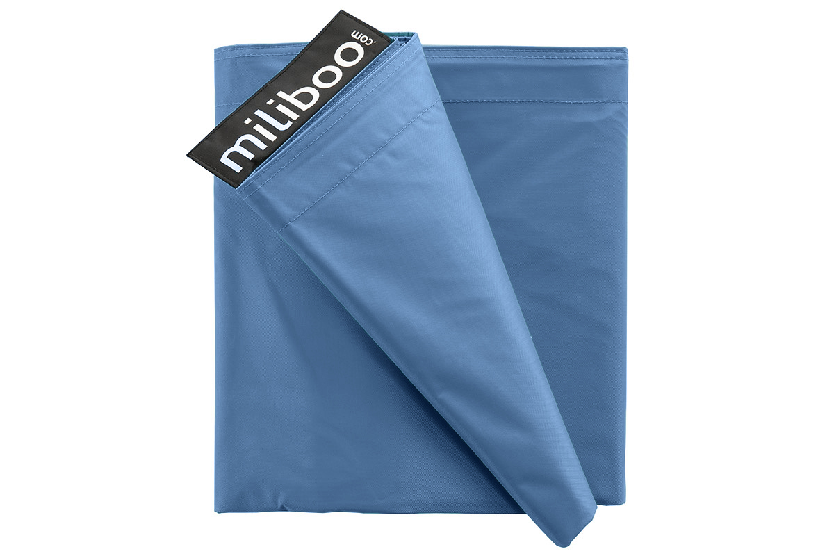 Housse de pouf gant bleu canard BIG MILIBAG