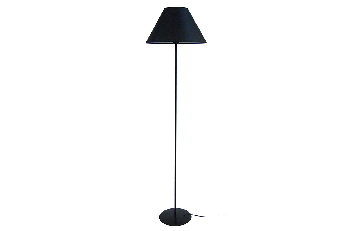 Lampadaire design acier noir CONEO