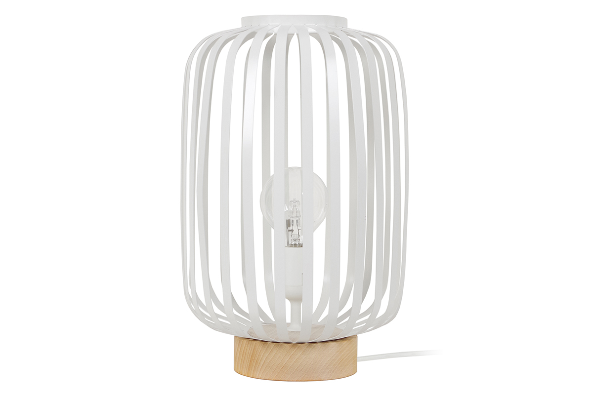 Lampe  poser design acier blanc ALVEOL