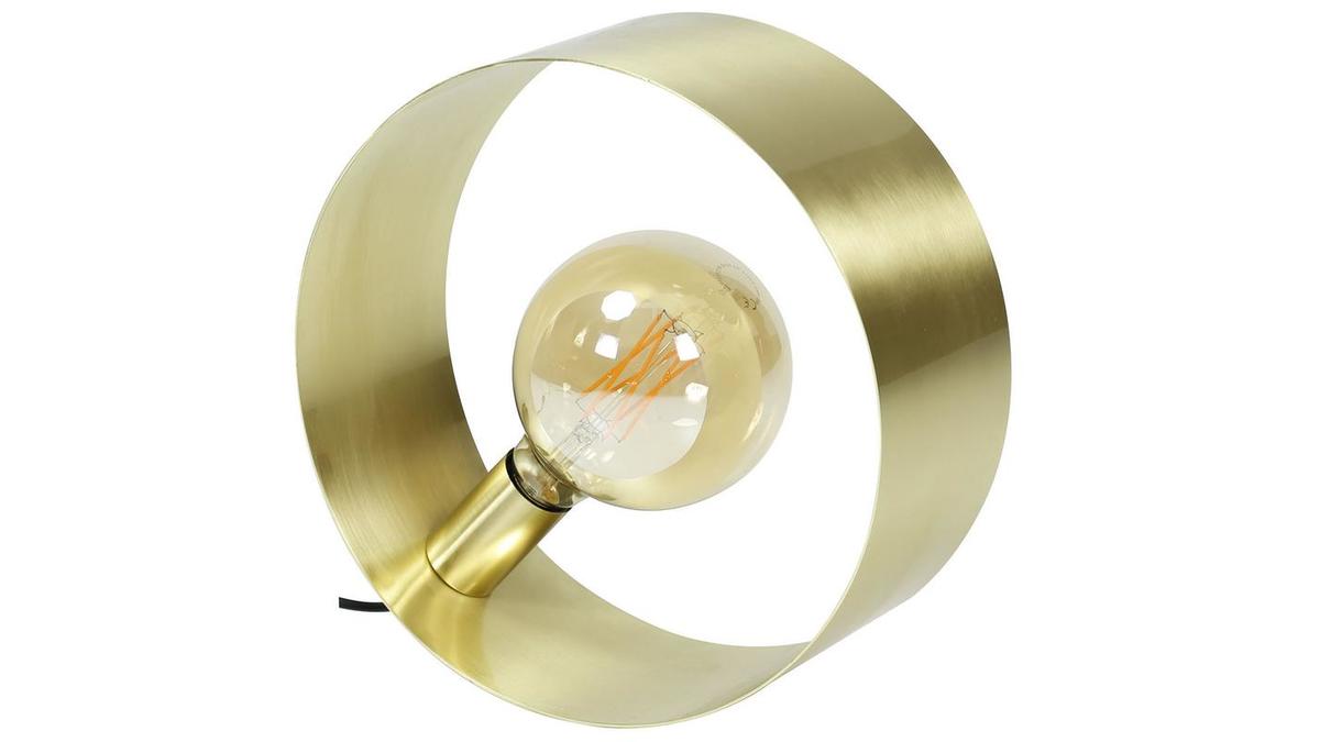 Lampe  poser design H30 cm mtal bross dor ORIA