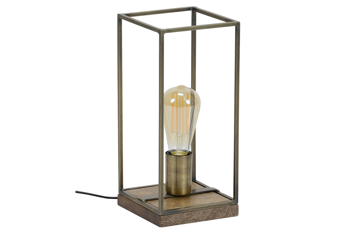 Lampe  poser industrielle bronze antique SOCKEL