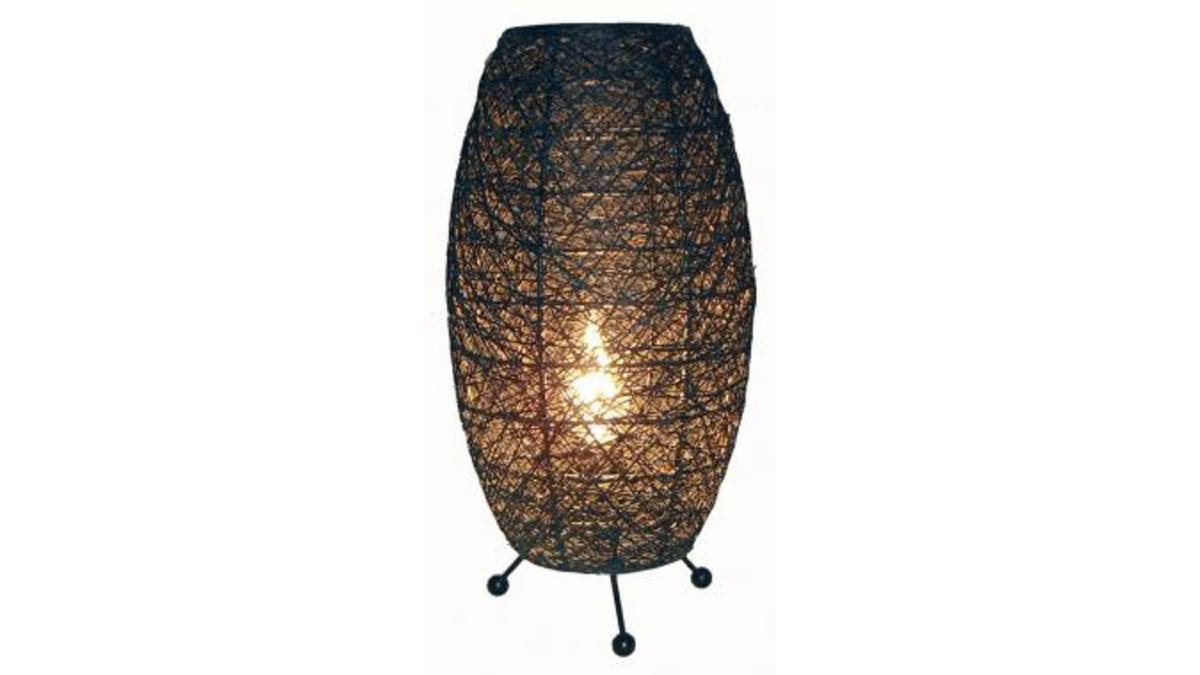 Lampe  poser sisal chocolat MAROCCO