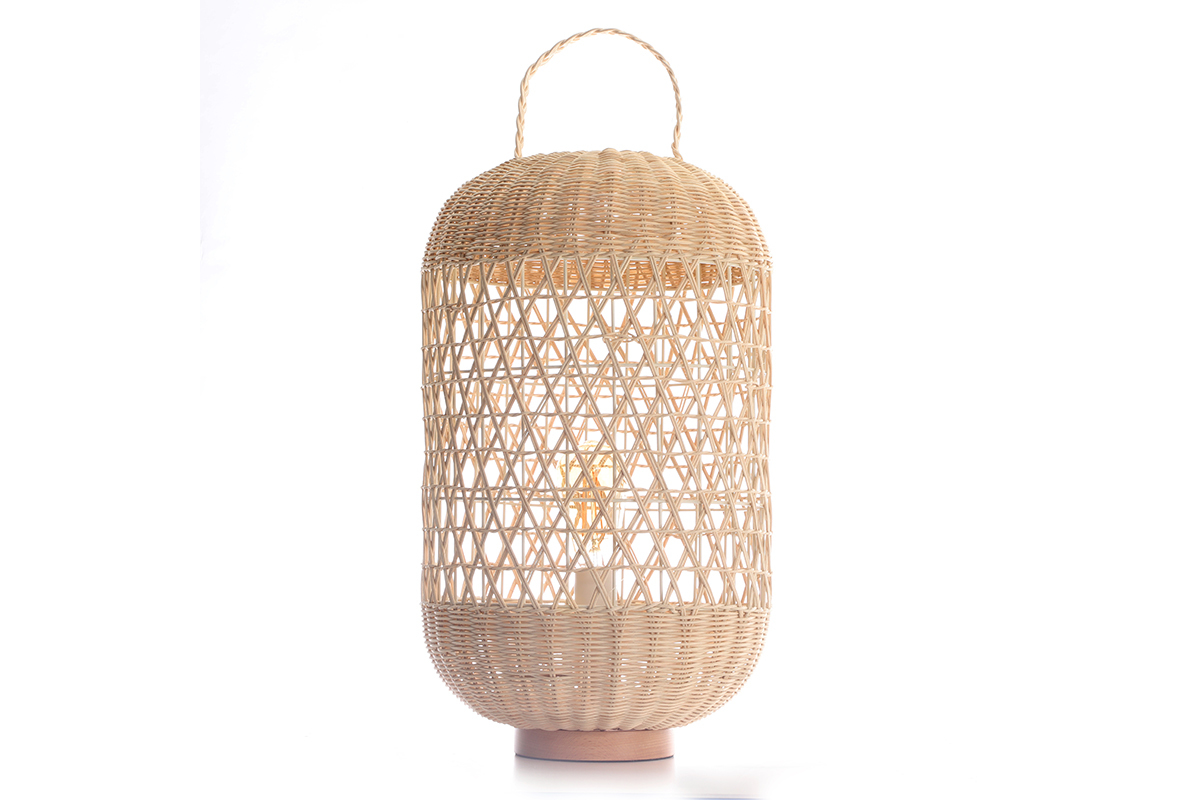 Lampe de sol en rotin naturel H63 cm MOOREA