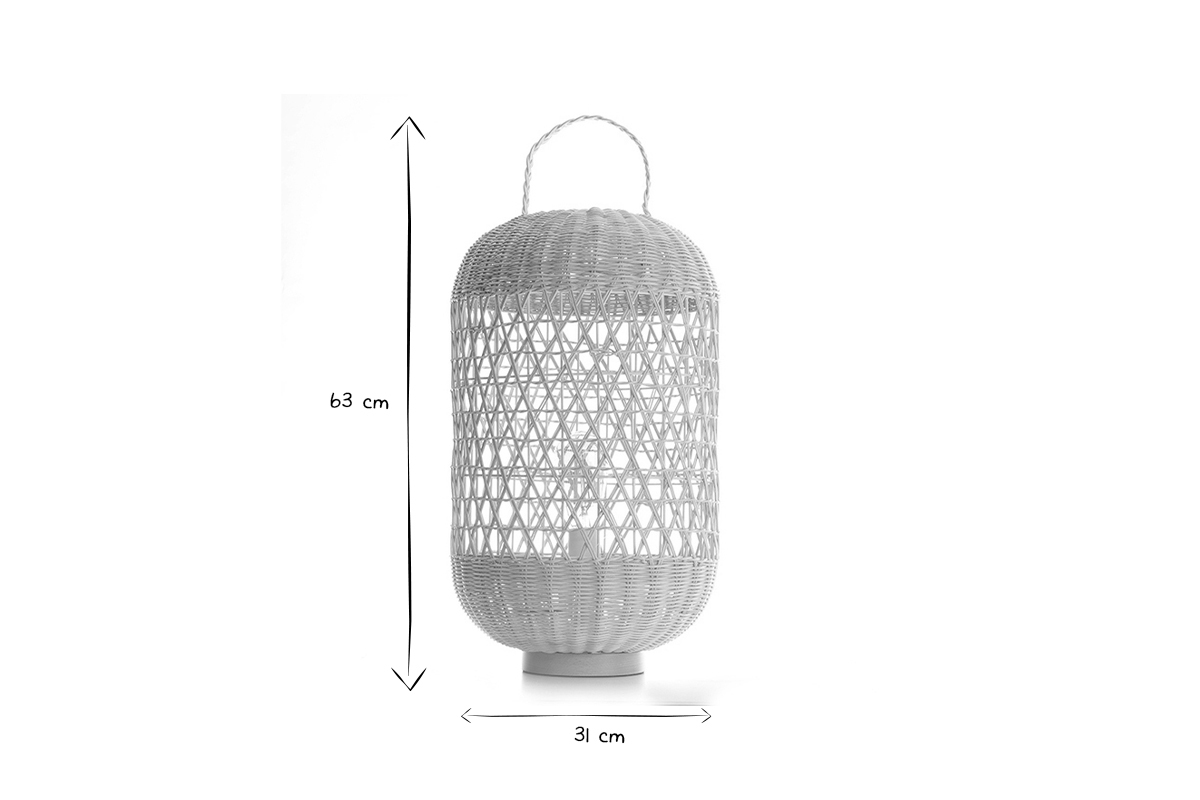 Lampe de sol en rotin naturel H63 cm MOOREA