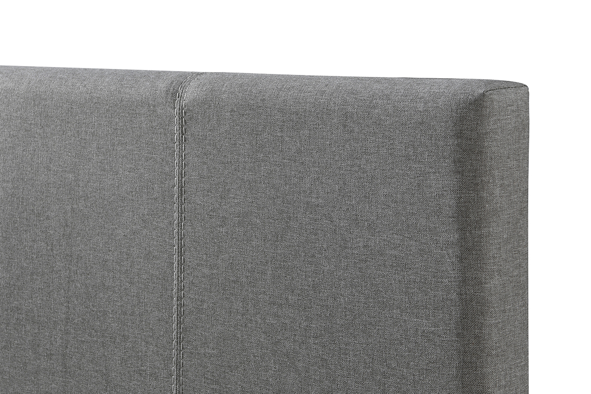 Lit gigogne en tissu gris 90x190 cm MACCO