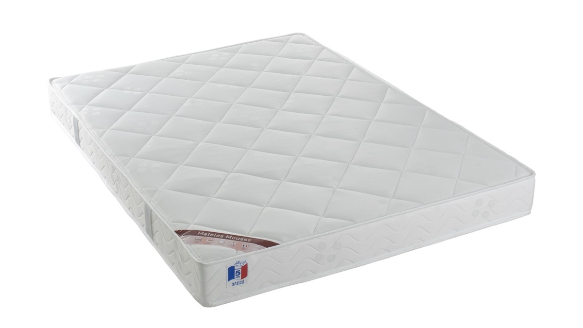 Matelas mousse 140x190 cm haute densit confort plus YPNOS