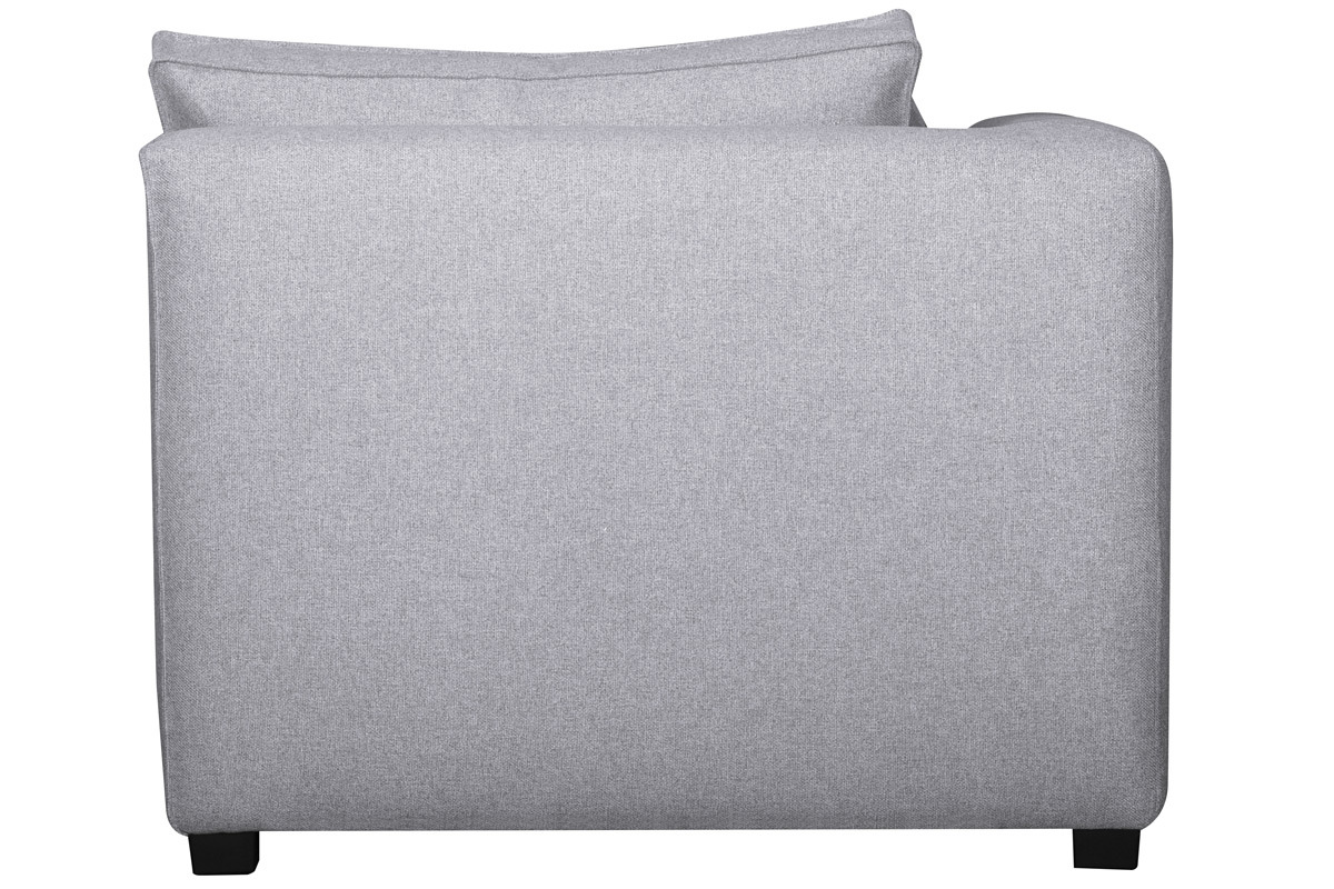 Mridienne angle gauche en tissu gris clair PLURIEL