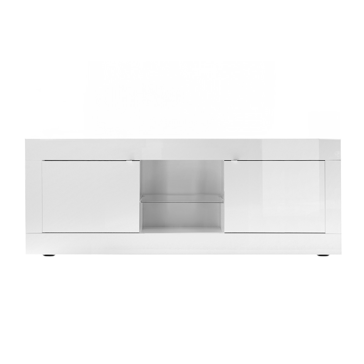 Meuble TV design blanc laqué L180 cm LATTE