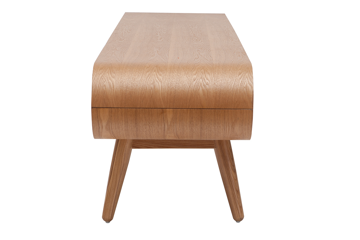 Meuble TV scandinave en bois clair 2 tiroirs L150 cm BALTIK