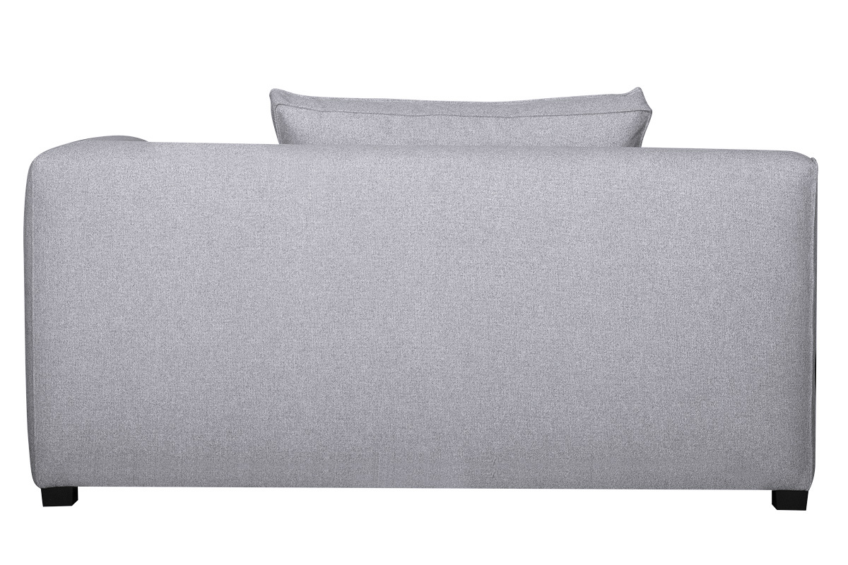 Module d'angle droit pour canap en tissu gris clair PLURIEL