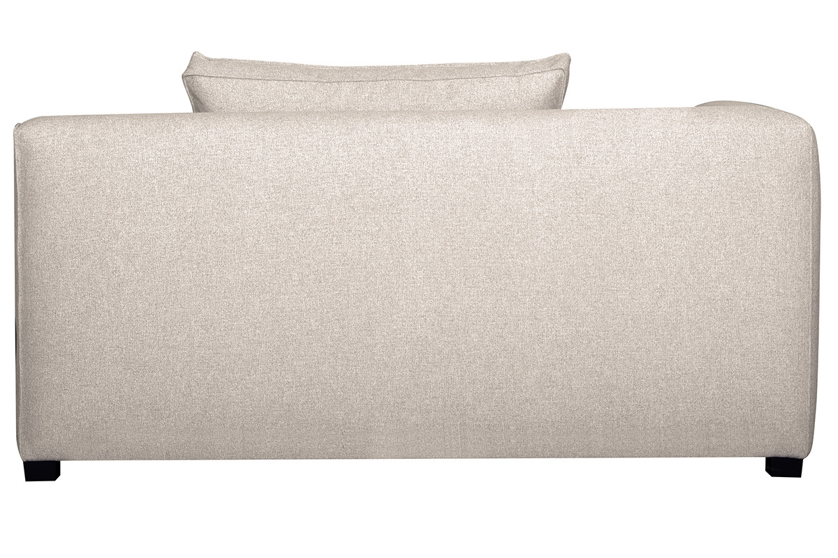 Module d'angle gauche pour canap en tissu beige naturel PLURIEL