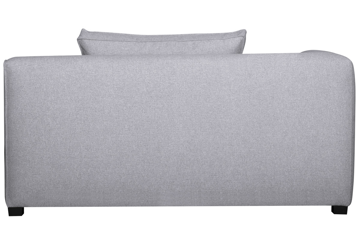 Module d'angle gauche pour canap en tissu gris clair PLURIEL