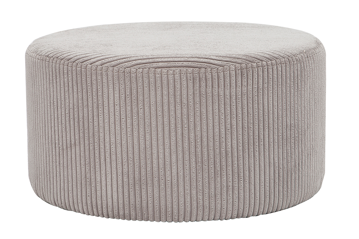 Pouf en velours ctel gris D60 cm DUROY