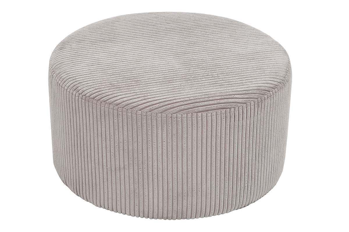 Pouf en velours ctel gris D60 cm DUROY