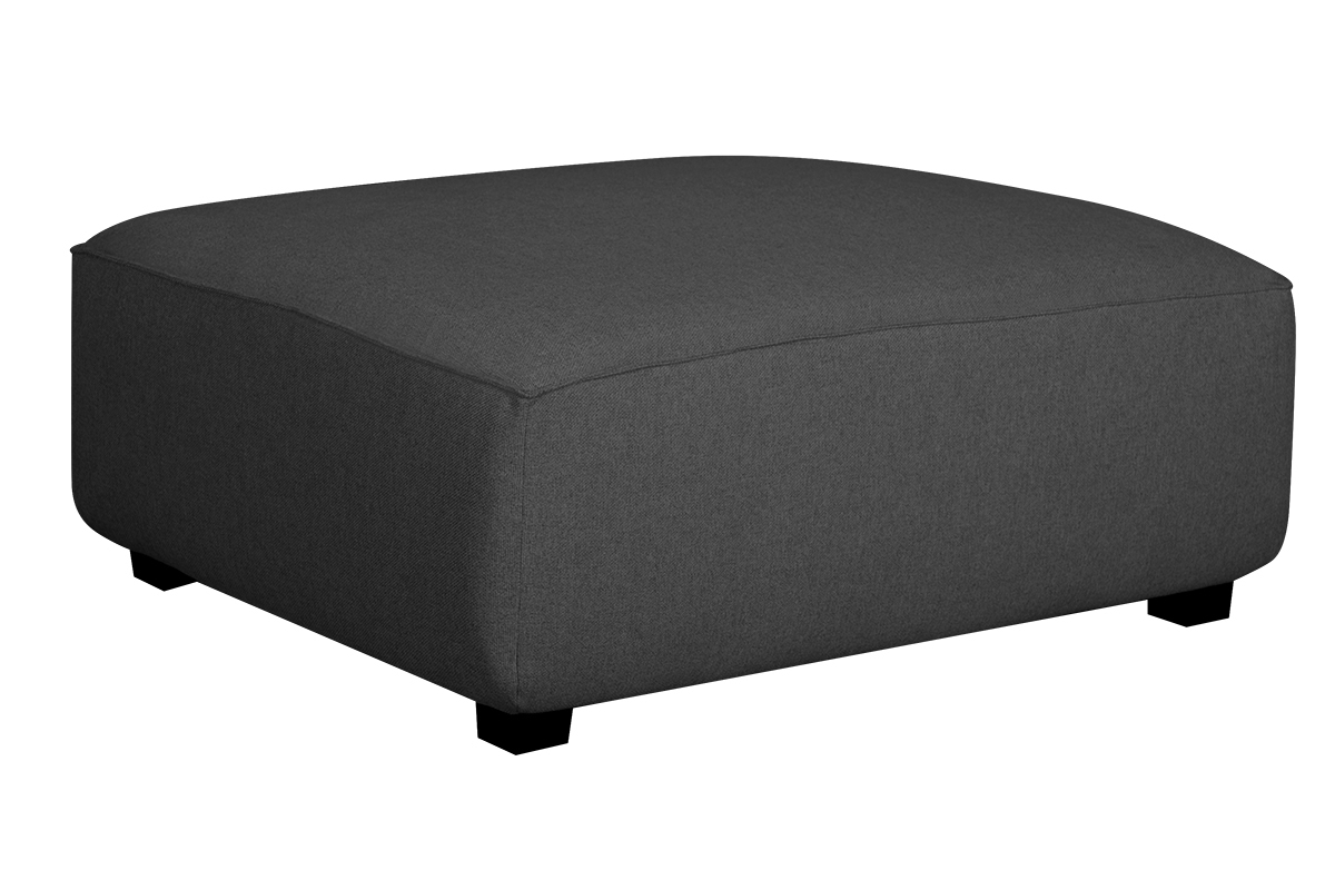 Pouf module de canap en tissu gris anthracite PLURIEL