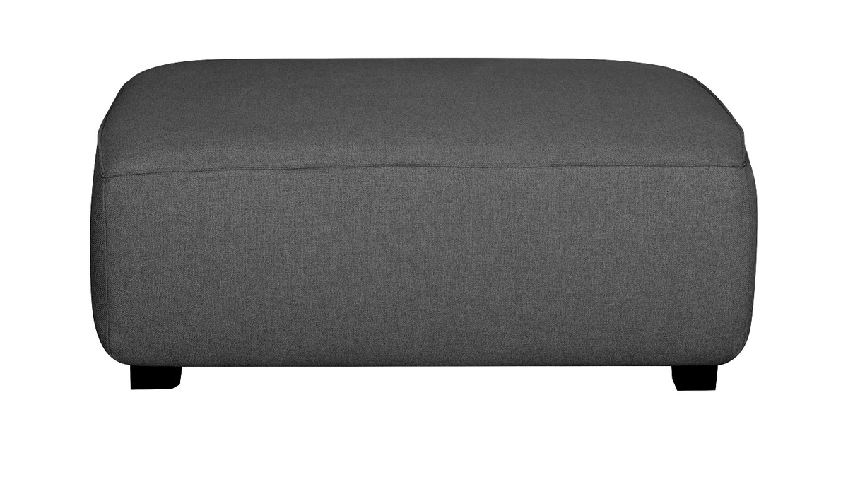 Pouf module de canap en tissu gris anthracite PLURIEL