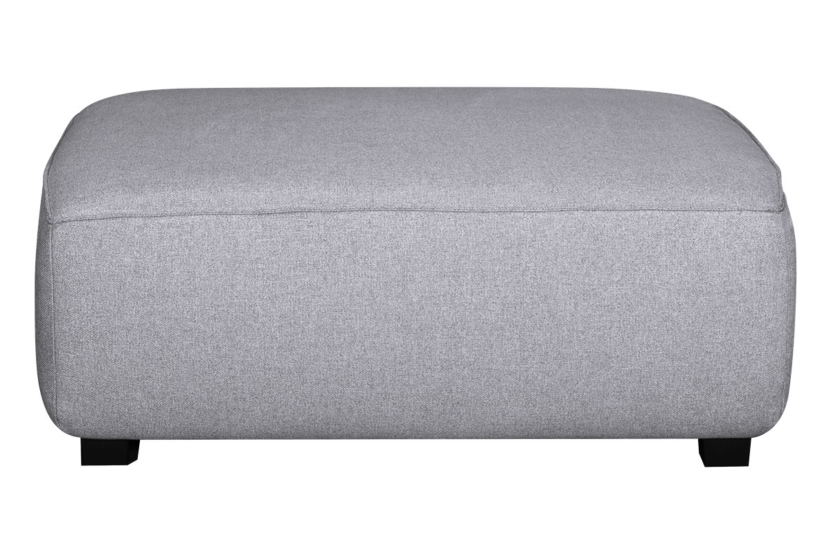 Pouf module de canap en tissu gris clair PLURIEL