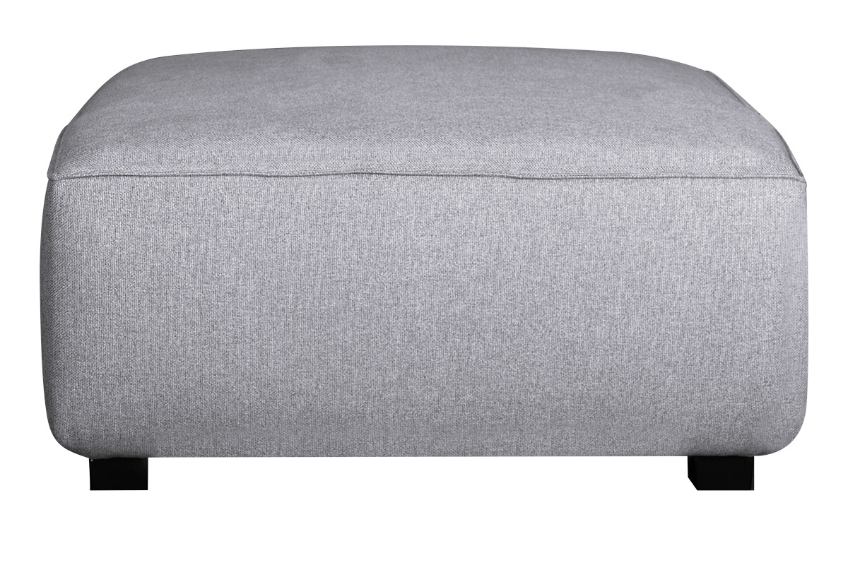 Pouf module de canap en tissu gris clair PLURIEL