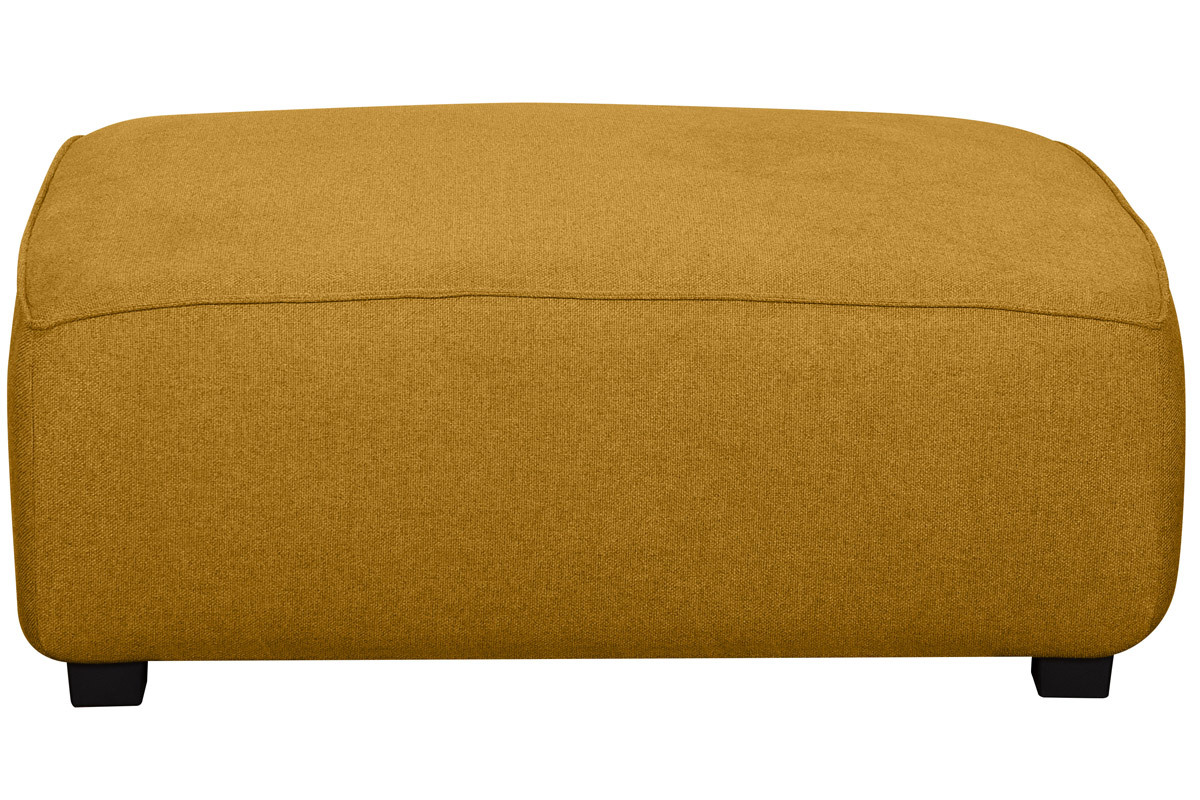 Pouf module de canap en tissu jaune cumin PLURIEL