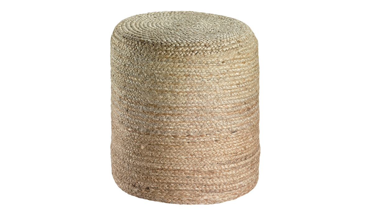 Pouf rond jute coloris naturel GUNNY