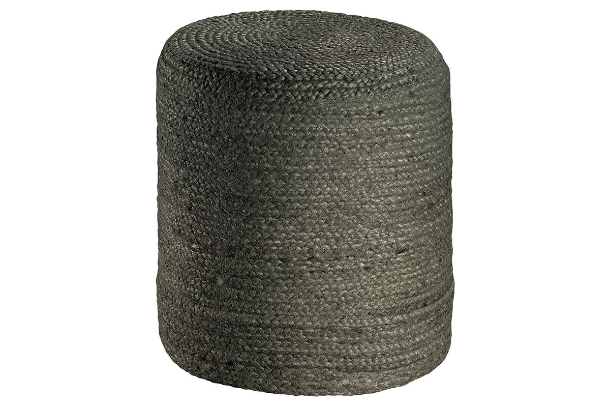 Pouf rond jute gris GUNNY