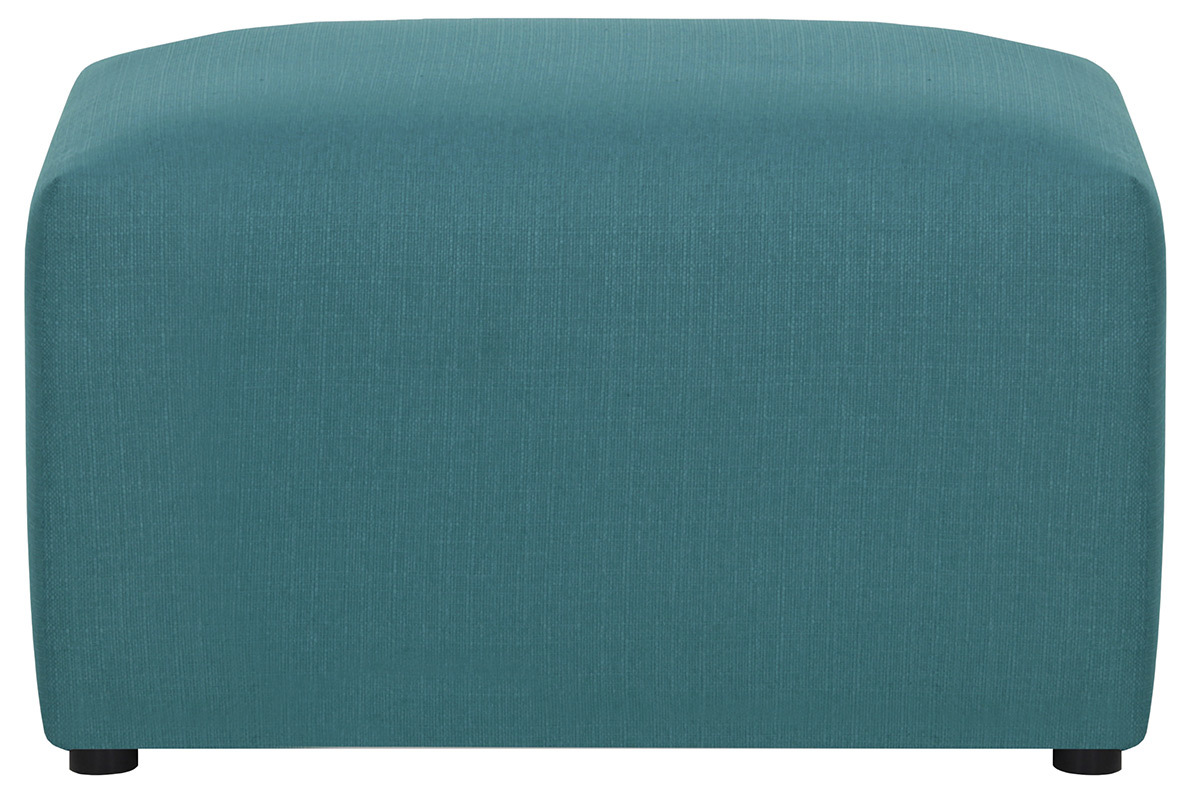 Repose-pieds design tissu bleu canard MODULO