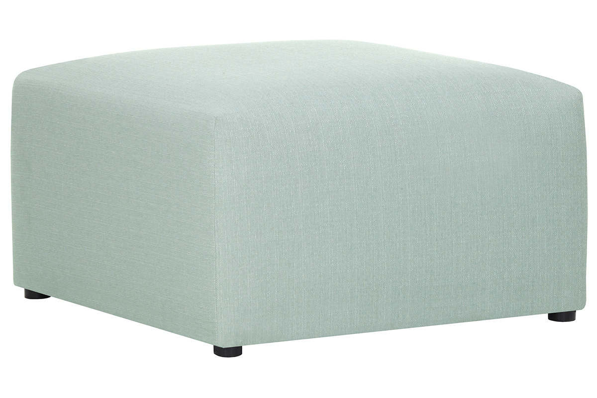 Repose-pieds design tissu vert menthe MODULO