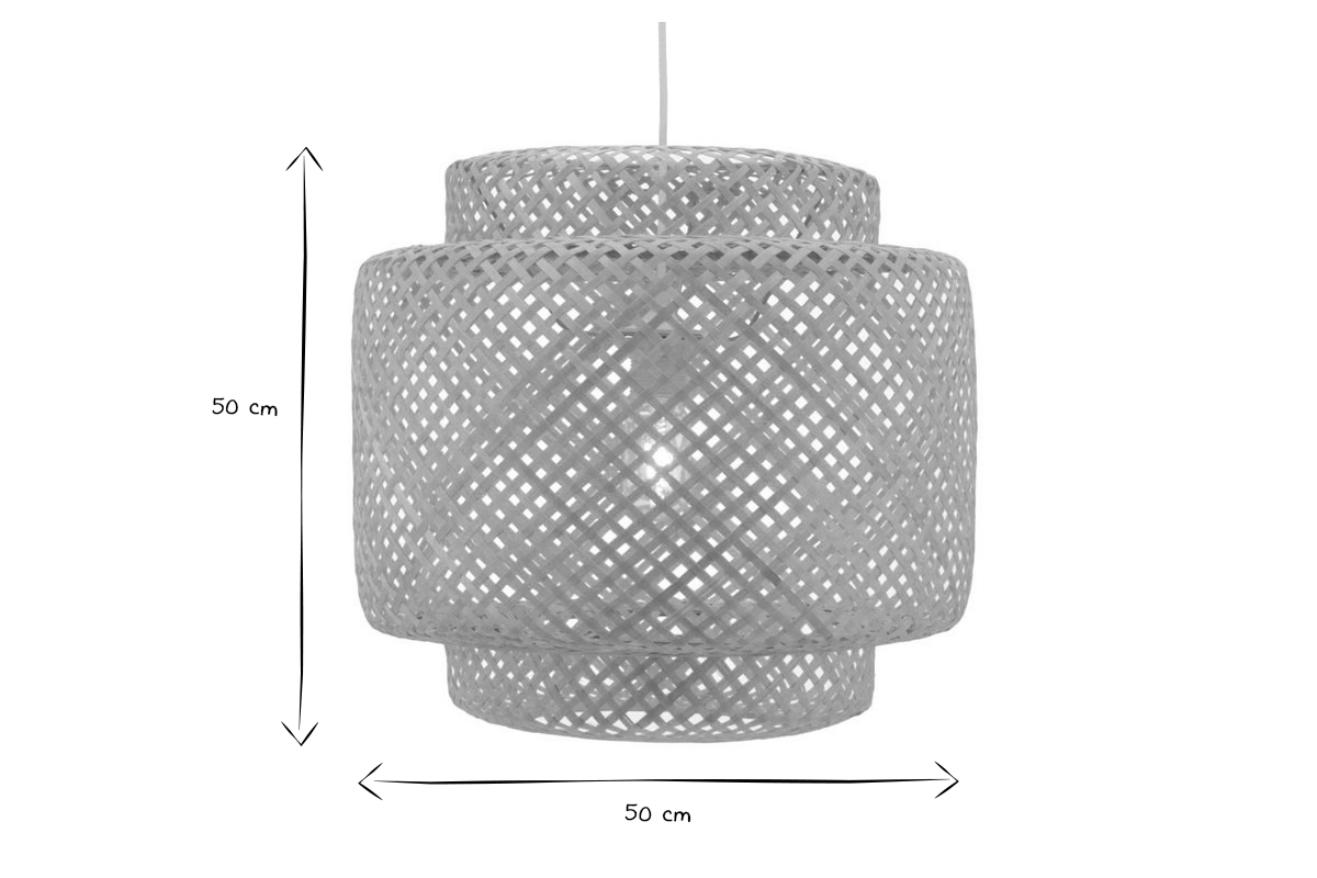 Suspension bohme en bambou tress D50 cm WILD
