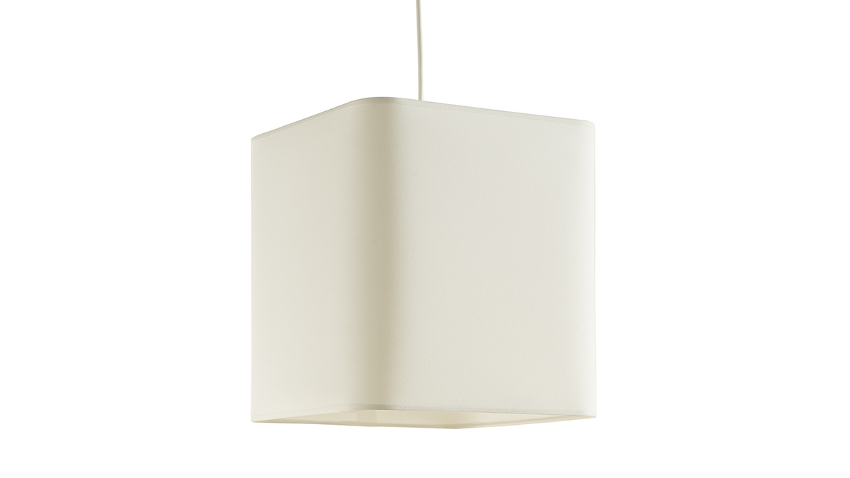 Suspension cube vintage en coton cru L28 cm CUBO