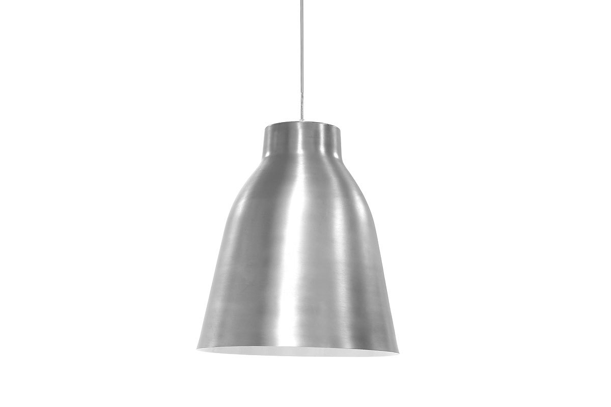 Suspension design en mtal acier gris chrom D40 cm COROLA L