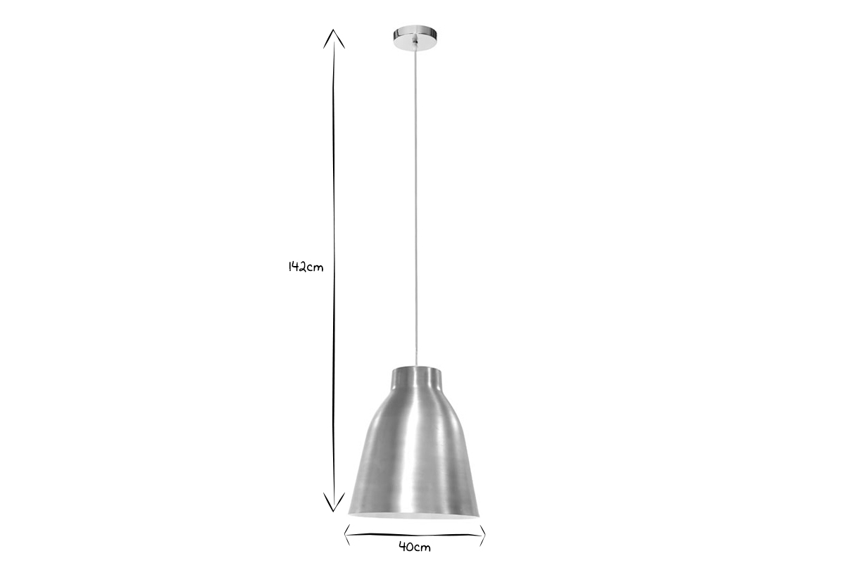 Suspension design en mtal blanc  D40 cm COROLA L