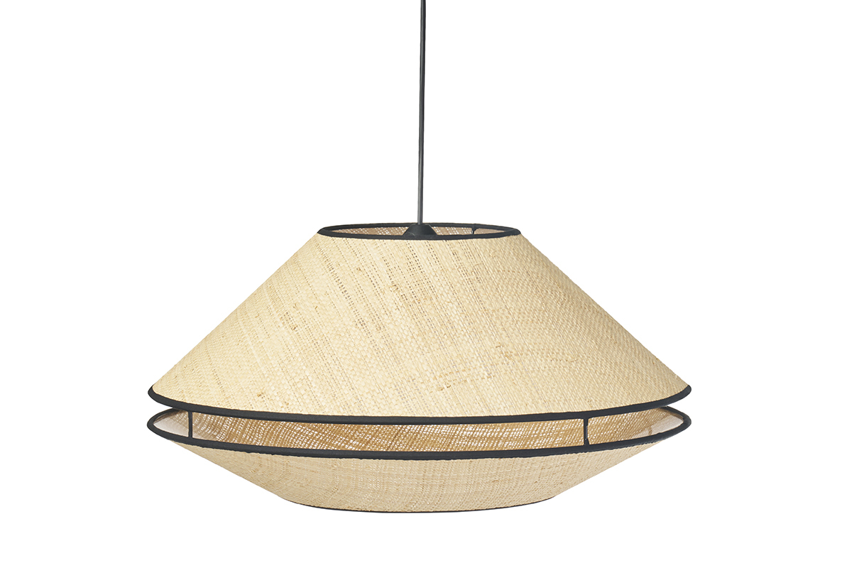 Suspension en rabane naturelle D50 cm KOYA