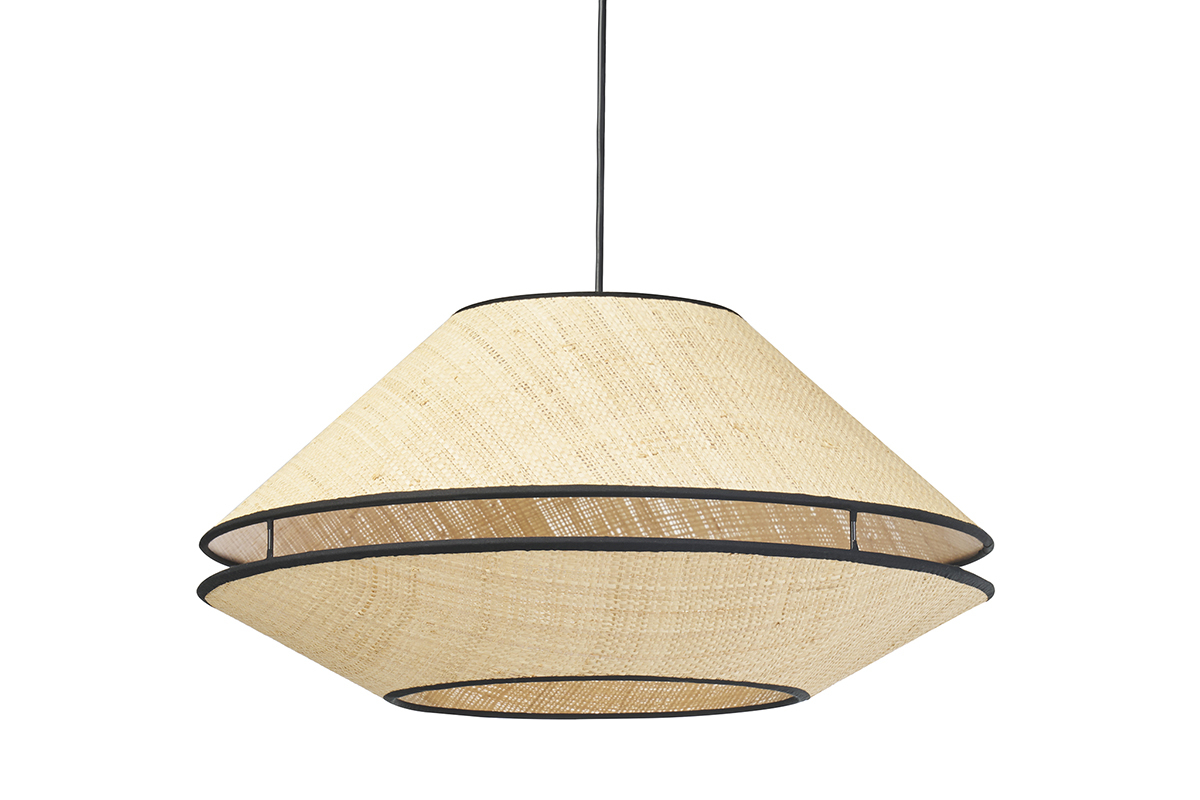 Suspension en rabane naturelle D50 cm KOYA