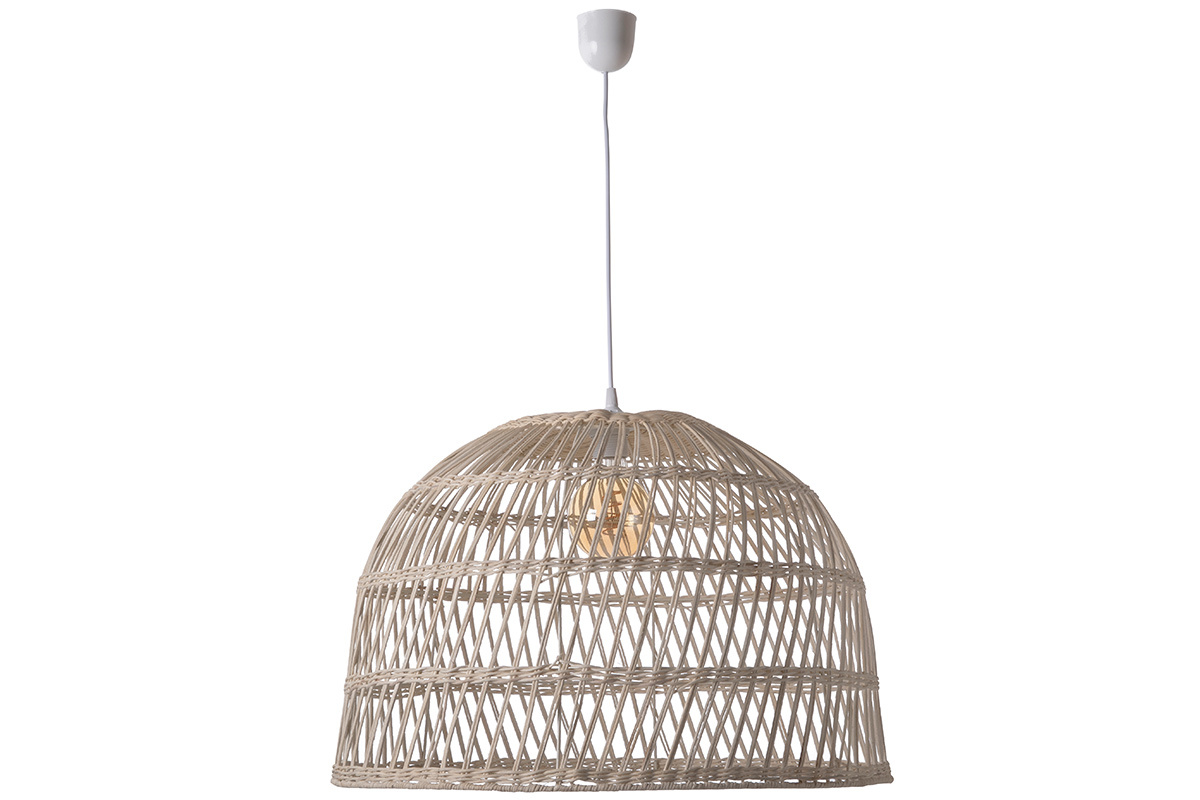 Suspension en rotin naturel tress D60 cm ROCALISA