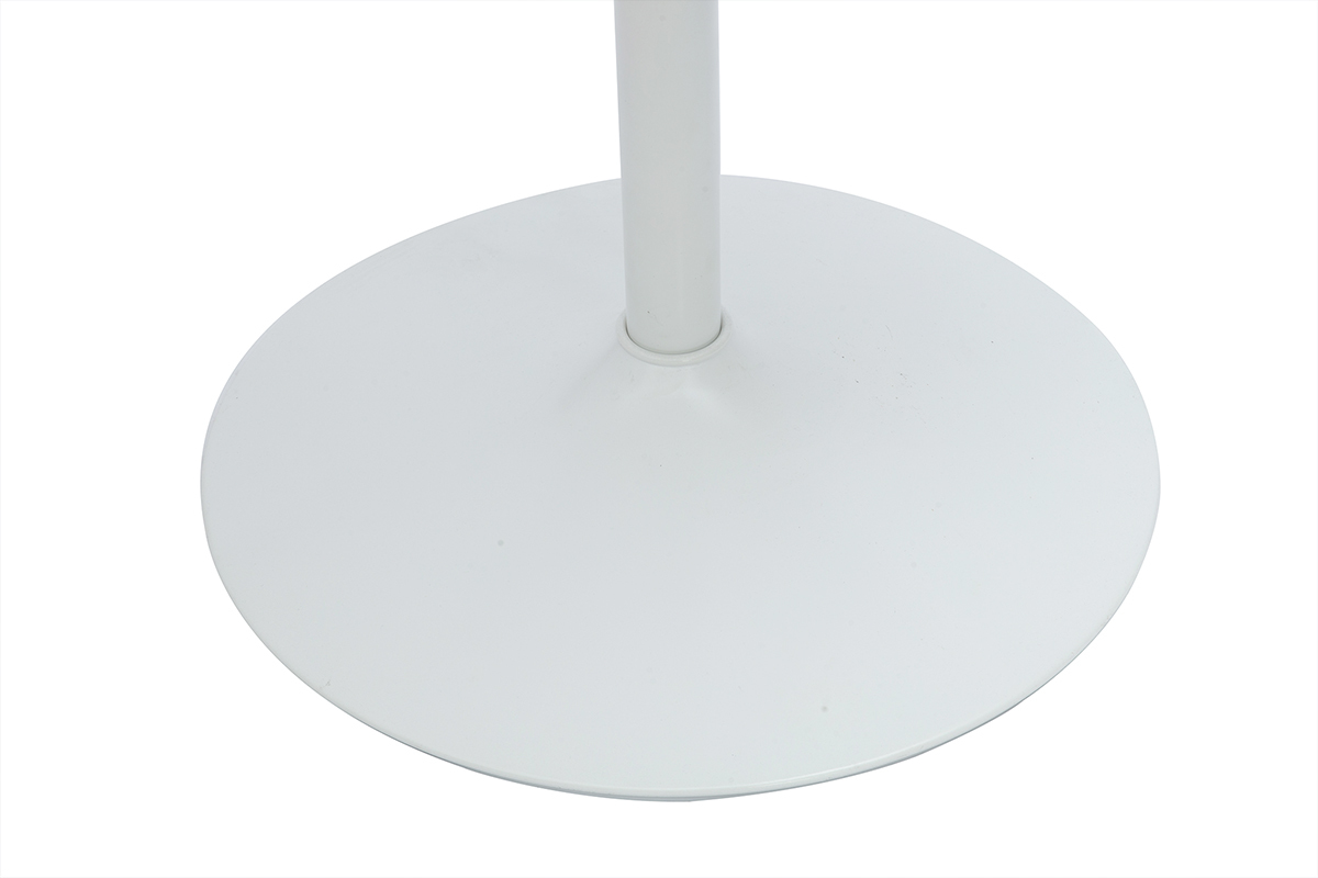 Table  manger design blanc ronde D90 cm CALISTA