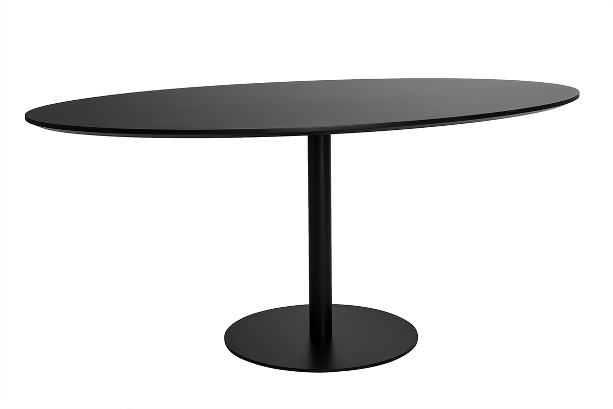 Table  manger design noire ovale L170 cm HALIA