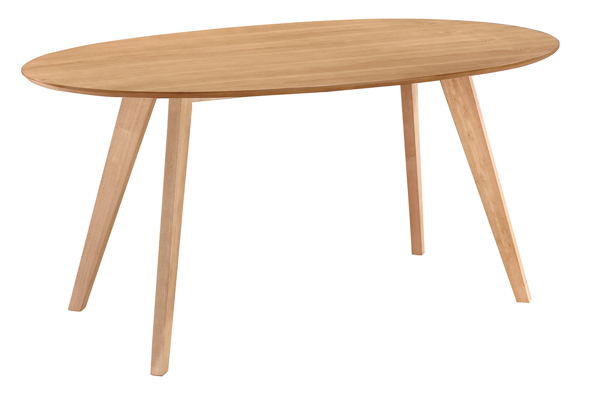 Table  manger design scandinave ovale bois clair L160 cm MARIK