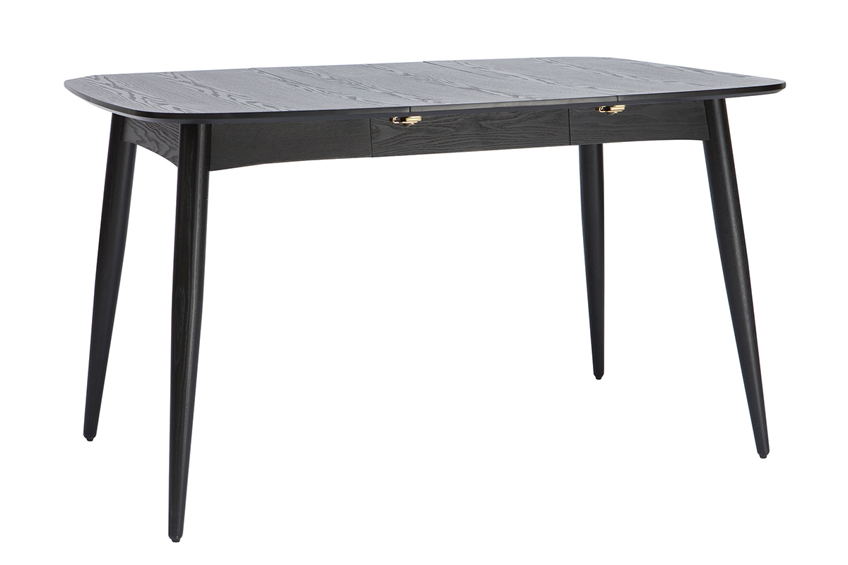 Table  manger extensible carre en bois noir L90-130 cm NORDECO