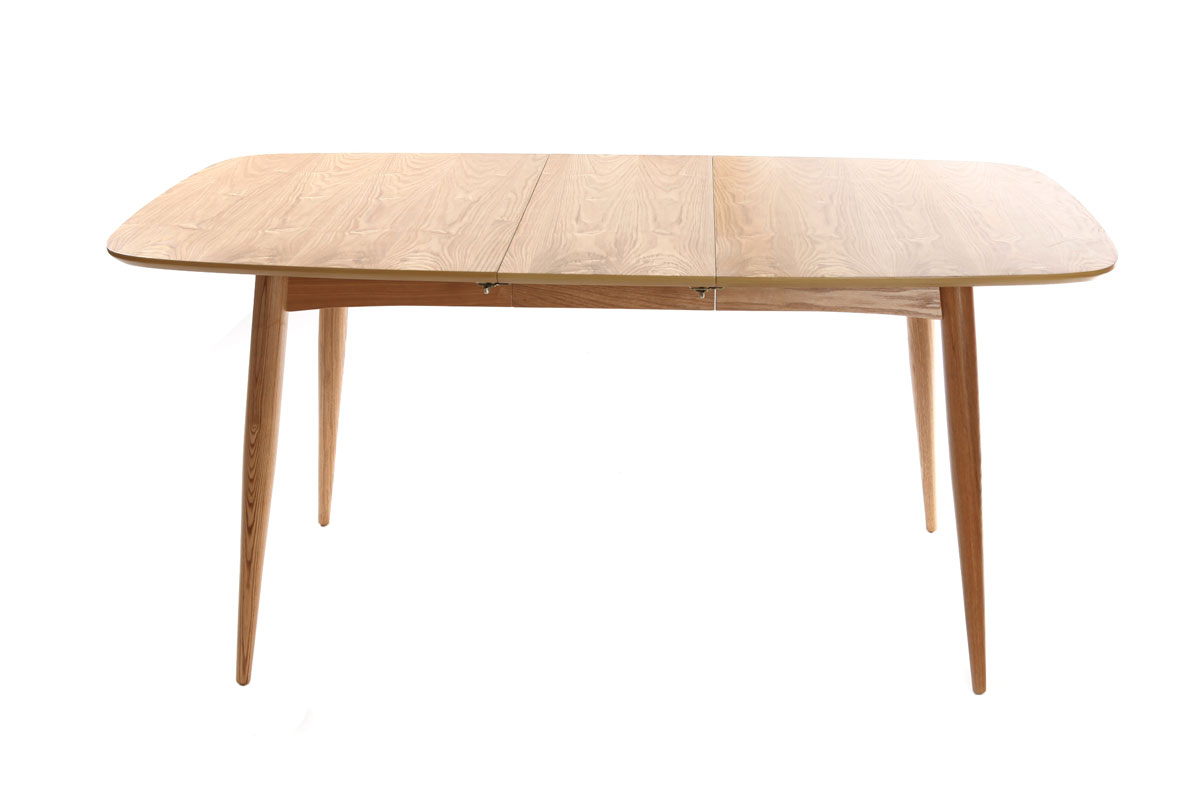 Table  manger extensible rectangulaire en bois clair L130-160 cm NORDECO