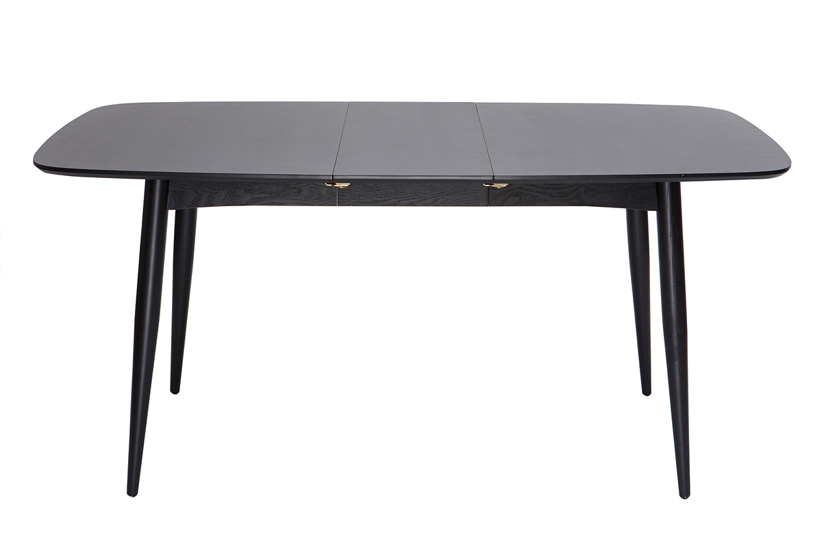 Table  manger extensible rectangulaire en bois noir L130-160 cm NORDECO