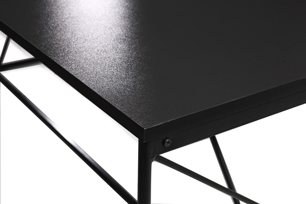 Table  manger fixe design gris et noir WALT