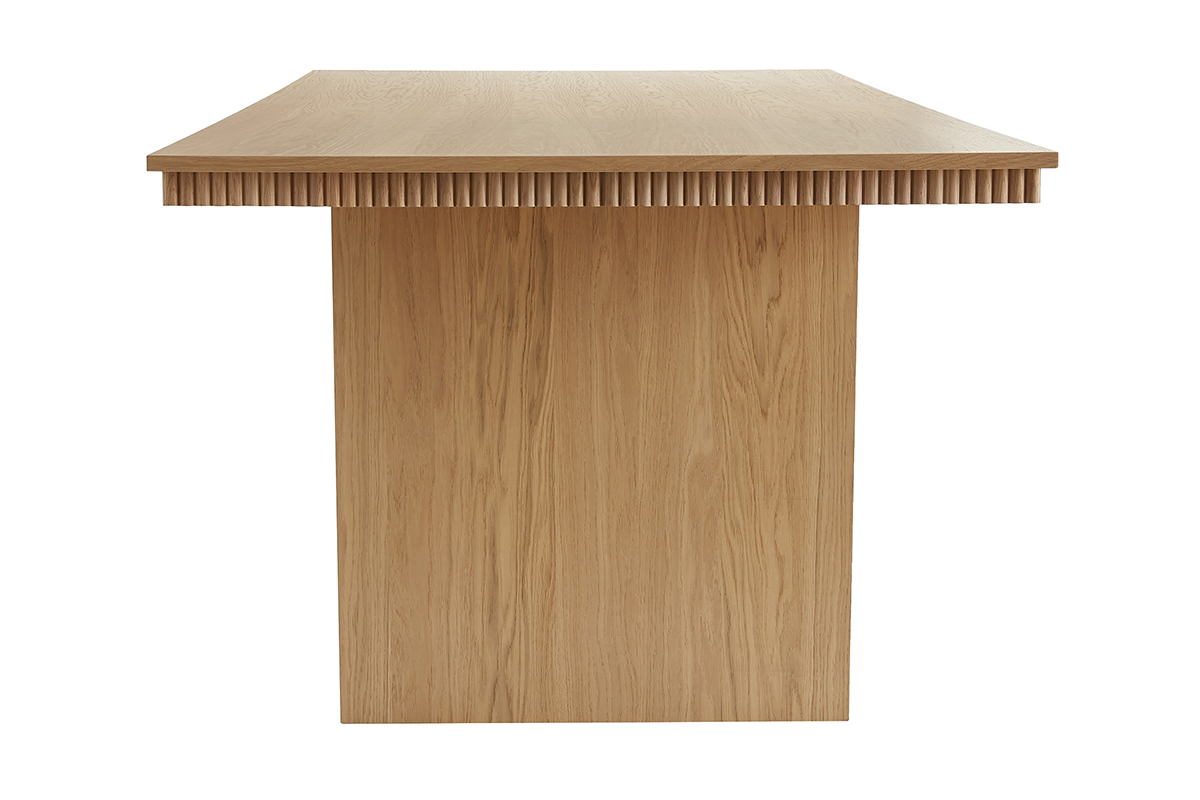 Table  manger rectangulaire grave en bois clair chne L200 cm EVASION