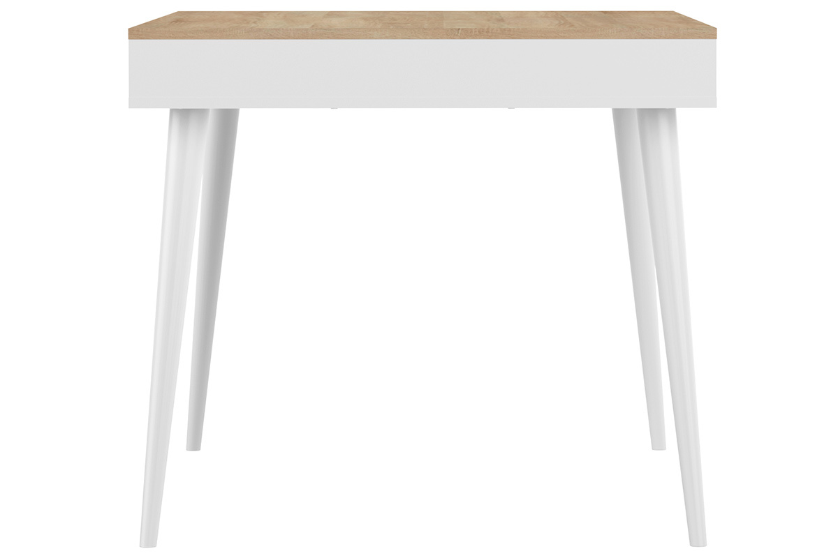 Table  manger scandinave bois et blanc STRIPE