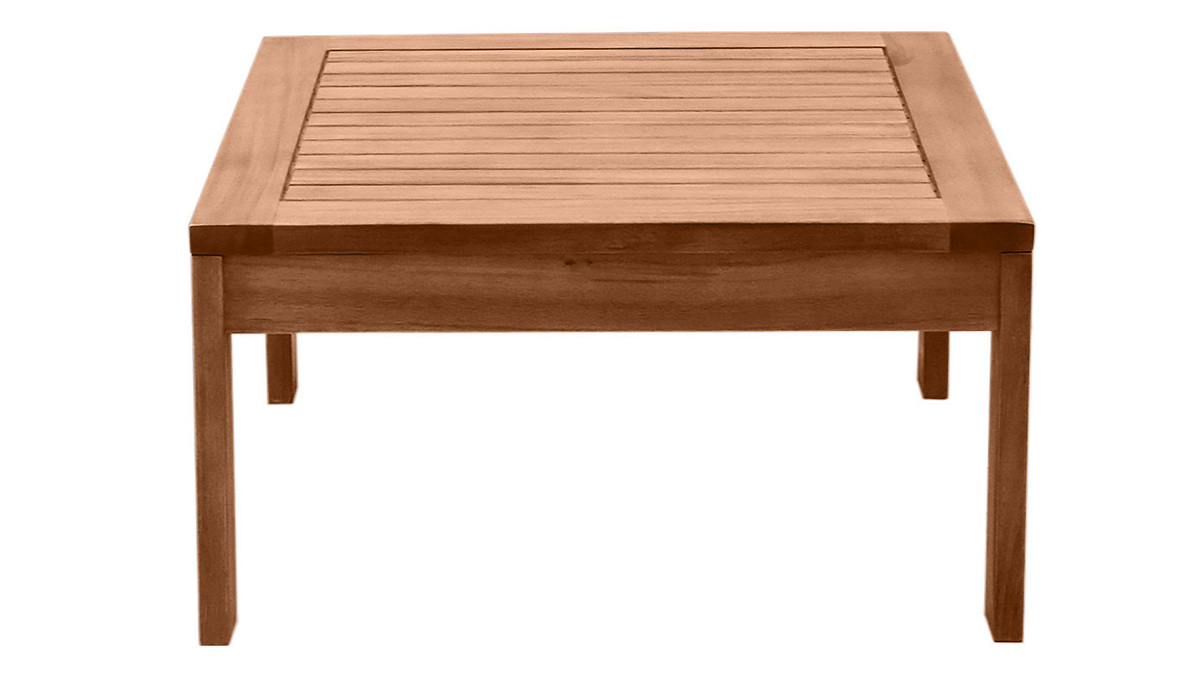 Table basse de jardin carr en bois massif L60 cm SALVADOR