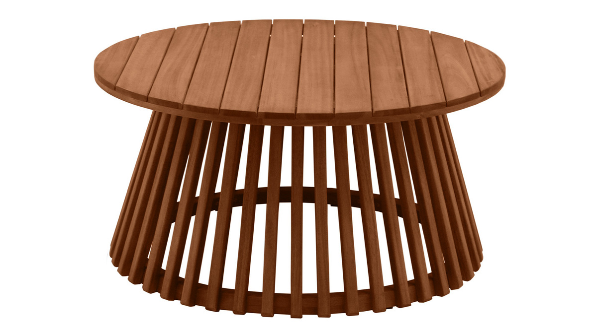 Table basse de jardin en bois massif D80 cm - NASSAU