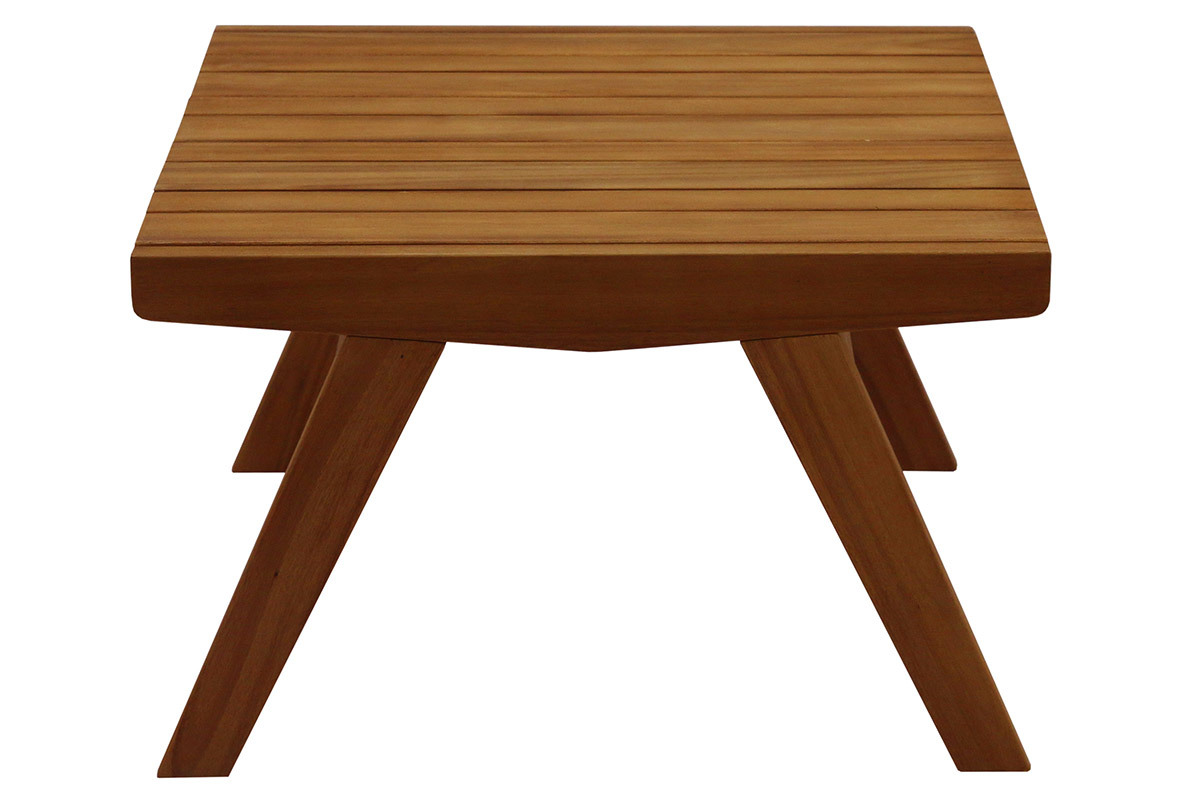 Table basse de jardin en bois massif L65 cm TIDAK